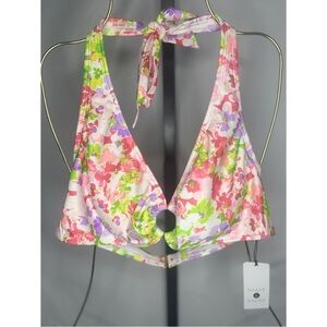Shade & Shore Floral Ring Halter Bikini Top